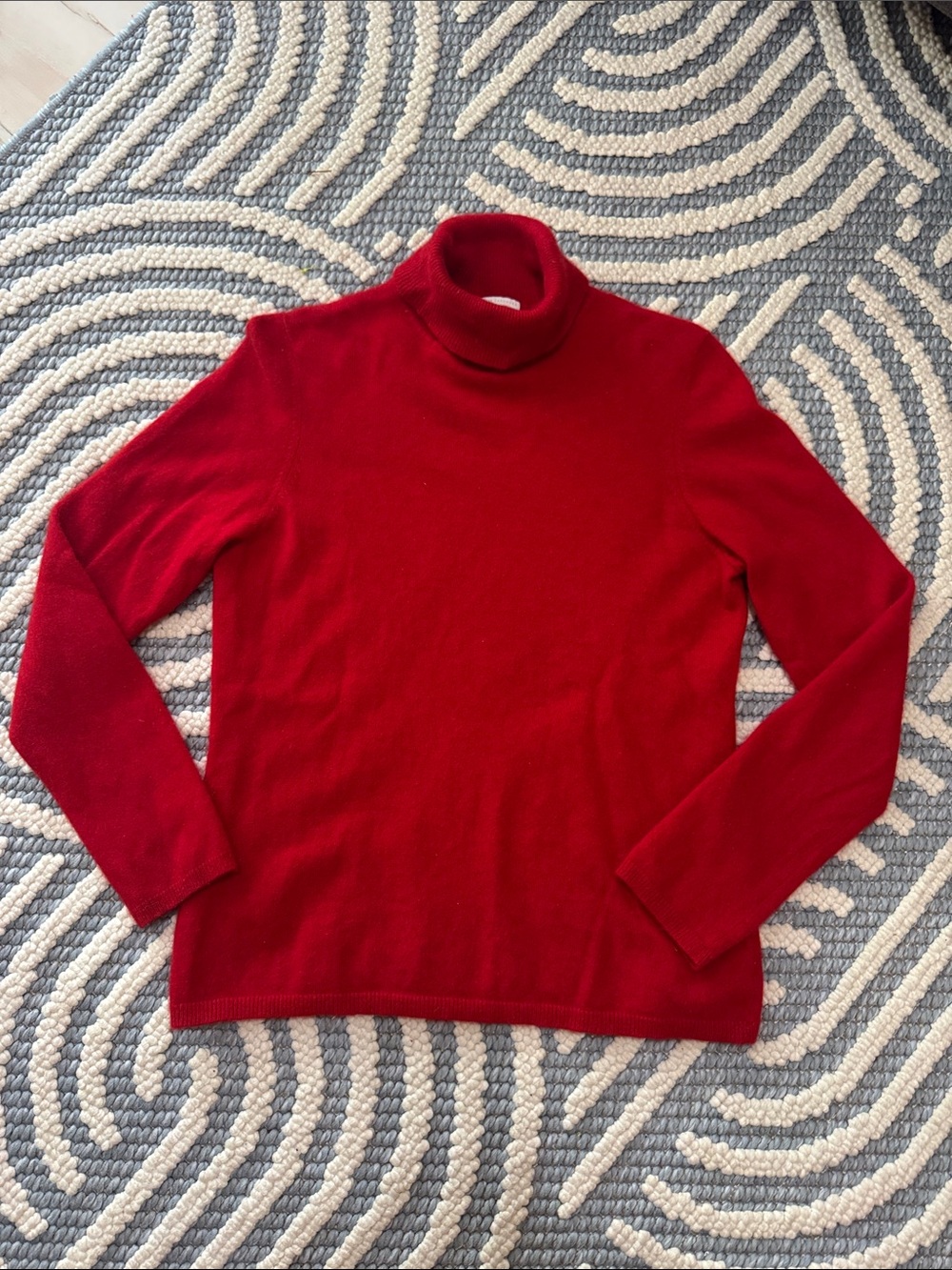Charter Club 100% Cashmere Red Turtleneck Sweater Size Large